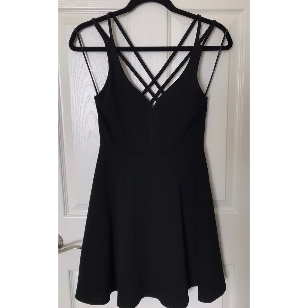 Black dress with cross back